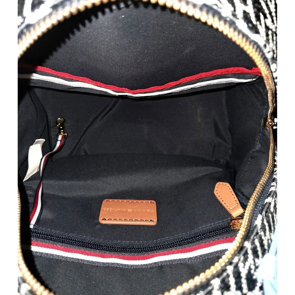 Tommy‎ Hilfiger Classic Monogram with Pop of Color, Backpack, Black and White